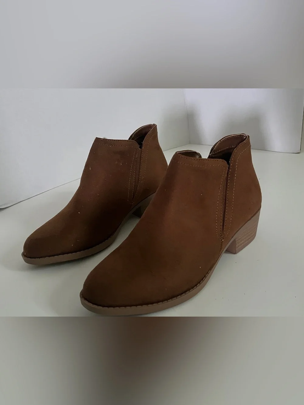 Zack & Zoey Chocolate Brown Suede Ankle Boots for Kids